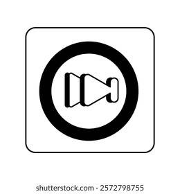 next button icon with white background vector stock illustration