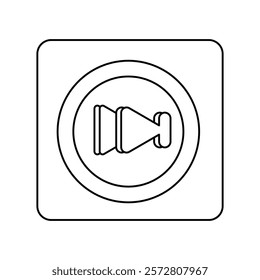 next button icon with white background vector stock illustration