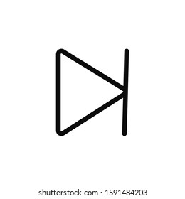 next button media menu, next icon vector.