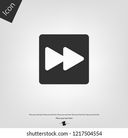 Next button. Multimedia icon