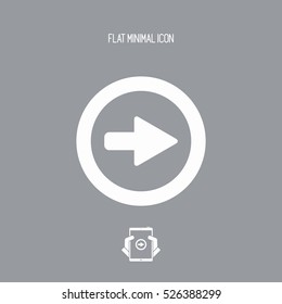 Next button - Vector flat minimal icon
