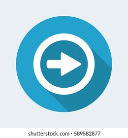 Next button - Vector flat minimal icon