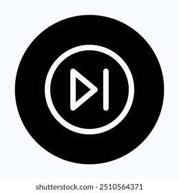 Next Button Vector Icon, Next Arrow Sign, User Interface, User Experience, 