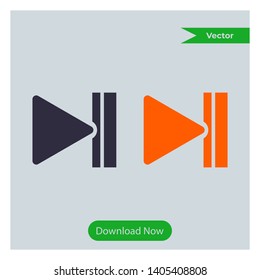 Next button vector icon Vector Design Two Color Set
