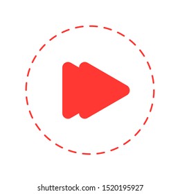 Next button vector icon, website flat design