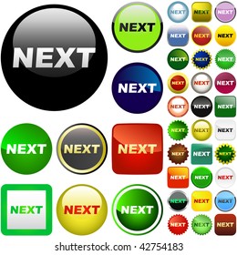 Next button. Vector set for web.
