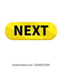 Next Button In Yellow Duo Tone And Rounded Rectangle Shape
