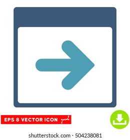 Next Calendar Day icon. Vector EPS illustration style is flat iconic bicolor symbol, cyan and blue colors.