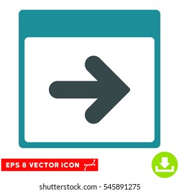 Next Calendar Day icon. Vector EPS illustration style is flat iconic bicolor symbol, soft blue colors.