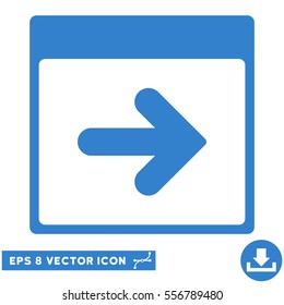 Next Calendar Day icon. Vector EPS illustration style is flat iconic symbol, cobalt color.