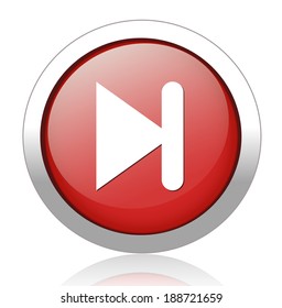 next  circle glossy web icon on white background