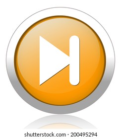 next  circle glossy web icon on white background