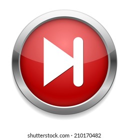 next  circle glossy web icon on white background