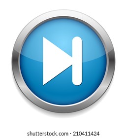 next  circle glossy web icon on white background