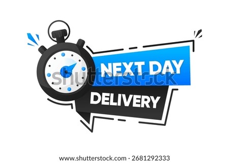 Next Day Delivery banner. Delivery concept. Vector illustration.