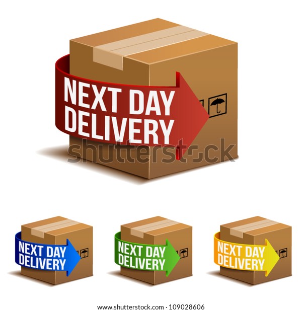 Next Day Delivery Icon Set Different Stock Vector (Royalty Free) 109028606