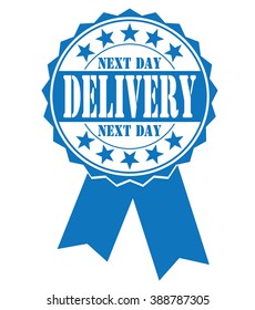 Next day delivery icon, vector illustration