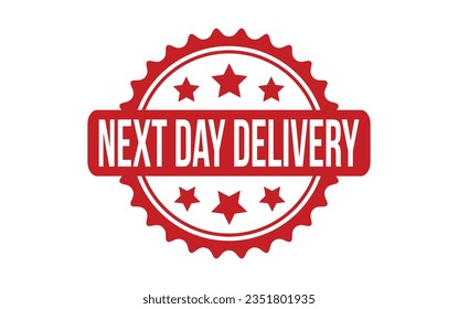 Next Day Delivery rubber grunge stamp seal vector