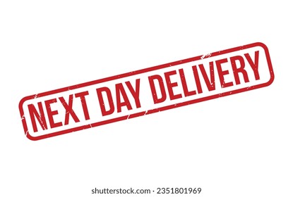 Vector de sello de goma de entrega al día siguiente