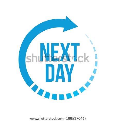 Next Day delivery speed arrow 