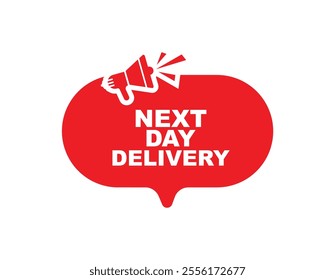 next day delivery text information sign