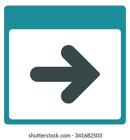 Next Day vector icon. Style is bicolor flat symbol, soft blue colors, rounded angles, white background.