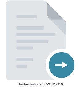 Next document flat vector icon
