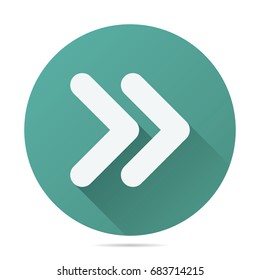 next double arrow icon vector flat style, for navigation arrow, to right arrow