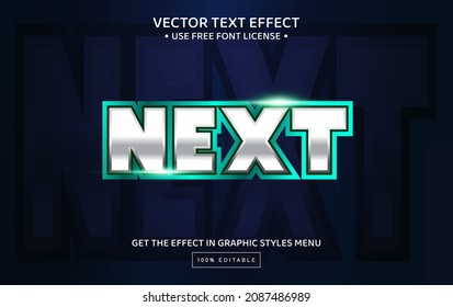 Next editable text effect template