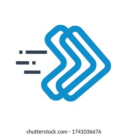 next fast forward logo and vector icon