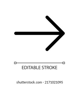 Next file white linear ui icon. Moving forward. Multimedia player control. GUI, UX design. Outline isolated user interface element for app and web. Editable stroke. Arial font used