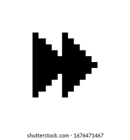 next, forward, back, reverse, previous, player and arrow icon. Perfect for application, web, logo, game and presentation template. icon design pixel art and solid style
