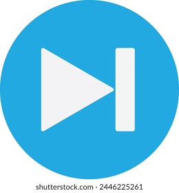 Next Forward Button Vector Flat Illustration