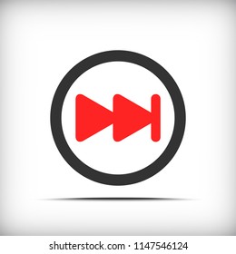 Next Frame Video button icon - vector 
