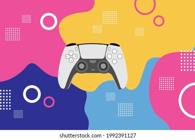 Next gen controller with colorfun and fun vector background