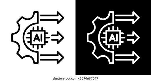 Next Gen Icon Of Flat Black And White Style