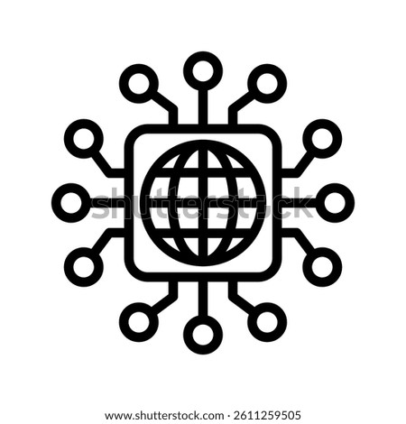 Next Gen Networking Line Vector Illustration On White Background.