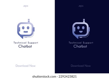 Next generation AI logos vector illustrations and chat bots.