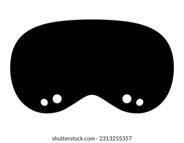 Next generation augmented reality or AR headset flat vector icon for apps and websites