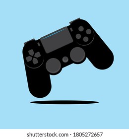 Next Generation Game Controller Black Vector with blue background