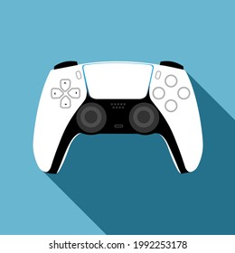 Next generation game controller with blue background vector
