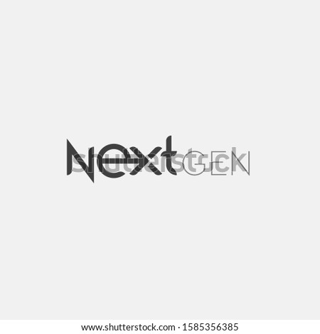 Next generation logo, abstract minimalism light logo design for your brand, template, sign, symbol, icon