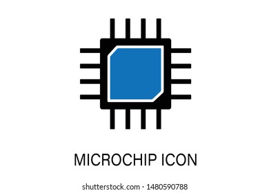 Next Generation microchip vector icon (blue version)