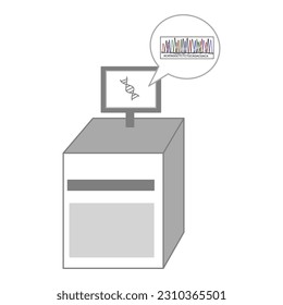 The next generation sequencing machine for sequence analyzing of target nucleotide sample.