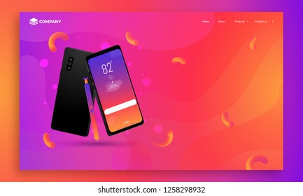 Next Generation Smart Phones. Website Landing Page.