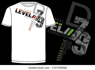 The next generation stylish typography slogan for t-shirt.  Abstract design with the grunge and the lines style. Vector print, typography, poster. Global swatches.