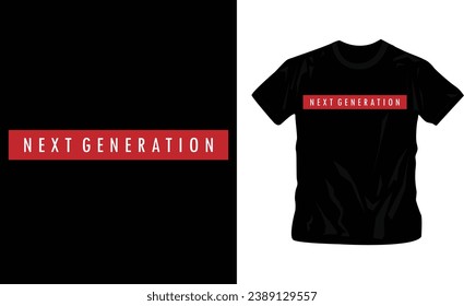 plantilla editable de diseño elegante de camisetas con lema de moda de próxima generación lista para usar
