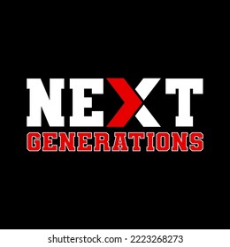 Next Generation.Vintage und Typografie-Design in Vektorgrafik.