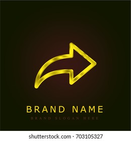 Next golden metallic logo