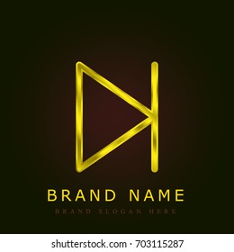 Next golden metallic logo